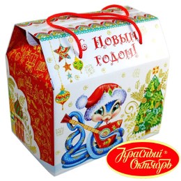 Детский новогодний подарок в картонной упаковке весом 950 грамм по цене 1108 руб в Валдае